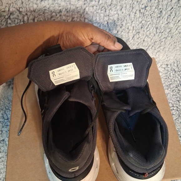 On Running Black and White Men's Sneakers - Picture 6 of 7